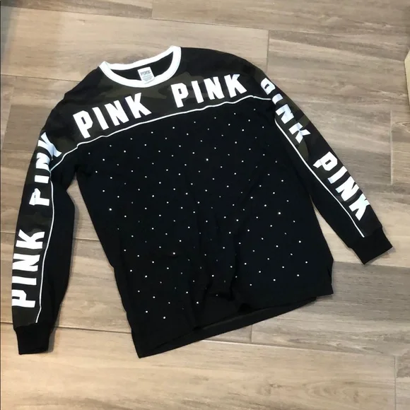 vS Pink Camo bling long sleeve - Picture 2 of 6
